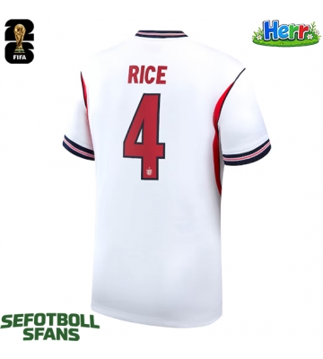 England Declan Rice #4 Hemmatröja VM 2026 Kortärmad